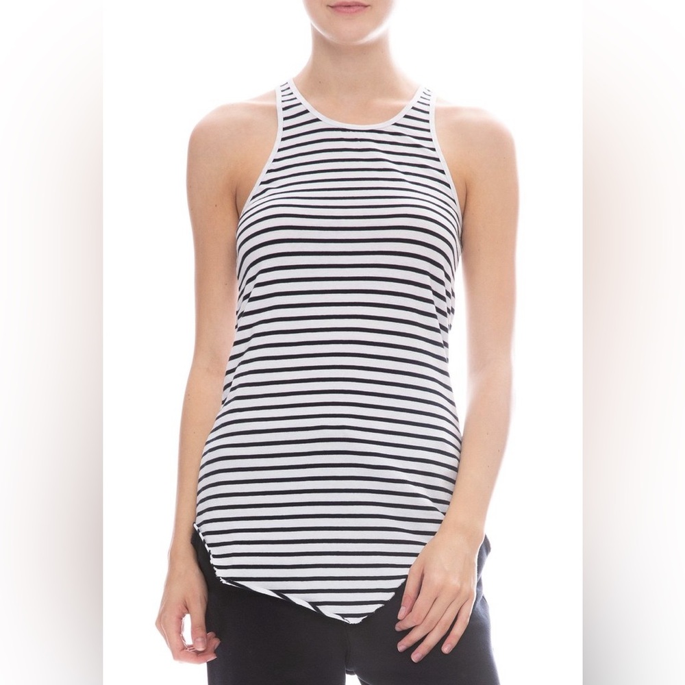 Frank and‎ Eileen Black and White Striped Women's Tank Top size S